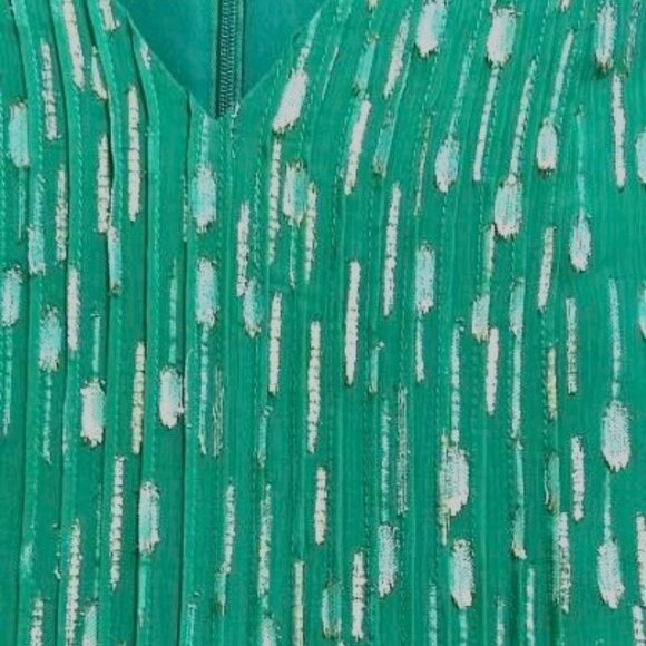 Lilly Pulitzer Creme Long Sleeve Maxi Dress NWT Size 4 Green w/ Metallic Shimmer - Picture 8 of 12
